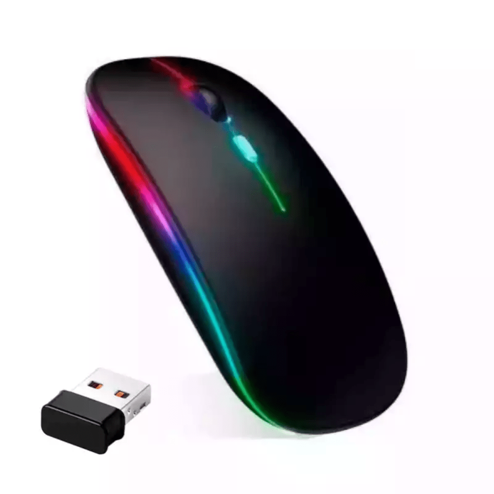 Mouse Inalambrico Recargable Spidertec LK-302 RGB Bluetooth/2.4 GHz