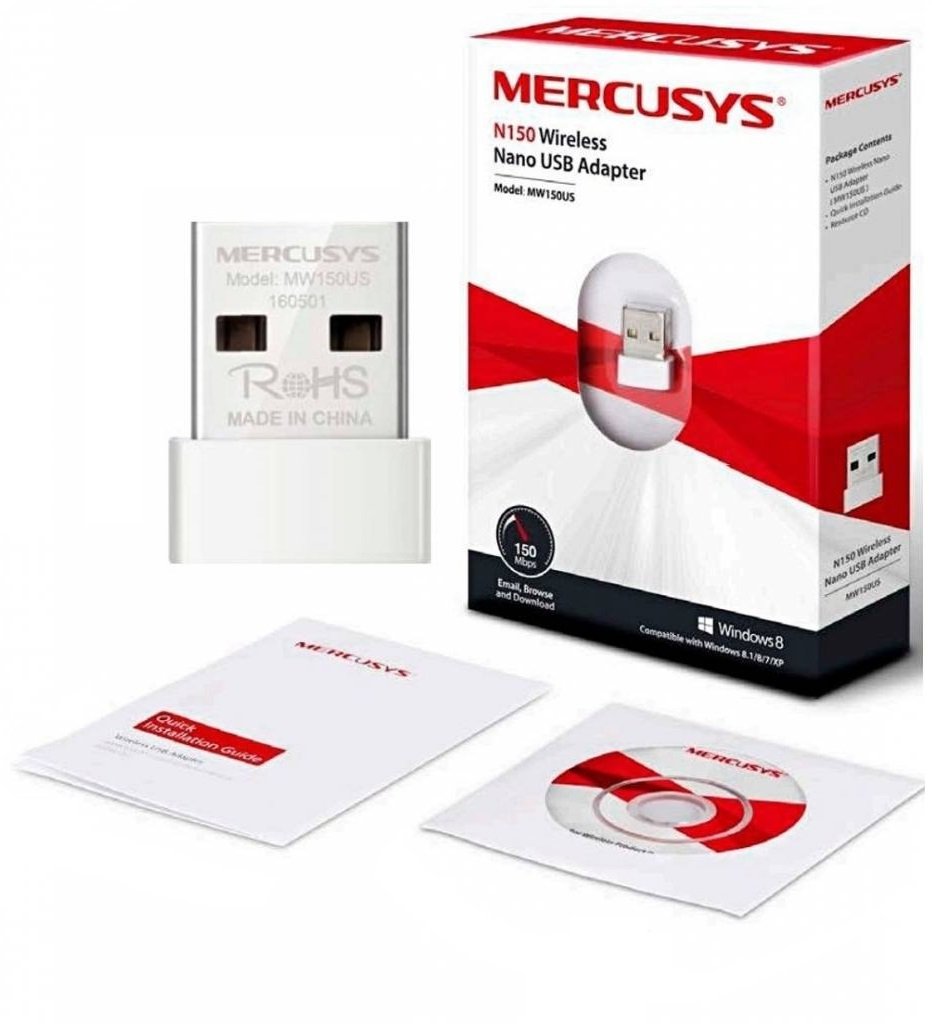 Tarjeta de Red USB WIFI MERCUSYS MW150US Nano 150Mbps